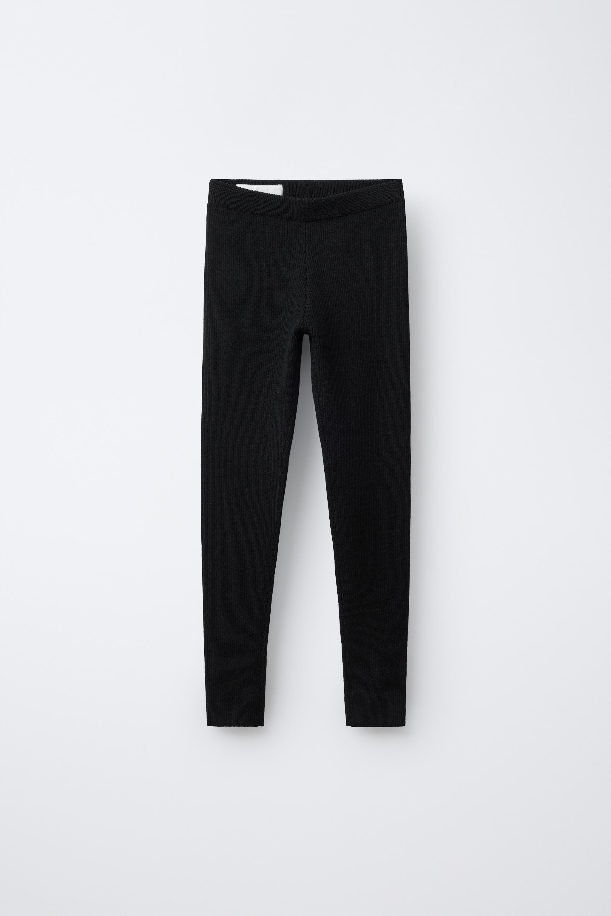 RIBBED KNIT LEGGINGS